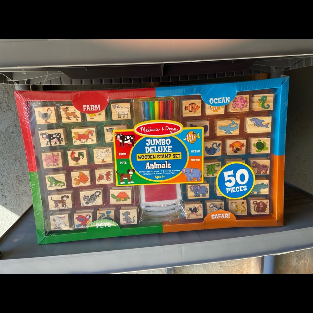 Melissa and Doug wooden stamp set
